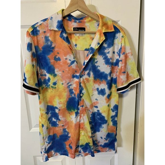 Original Use Men’s Sz M Tie Dye Button Fit Short‎ Sleeve Shirt - Picture 4 of 8